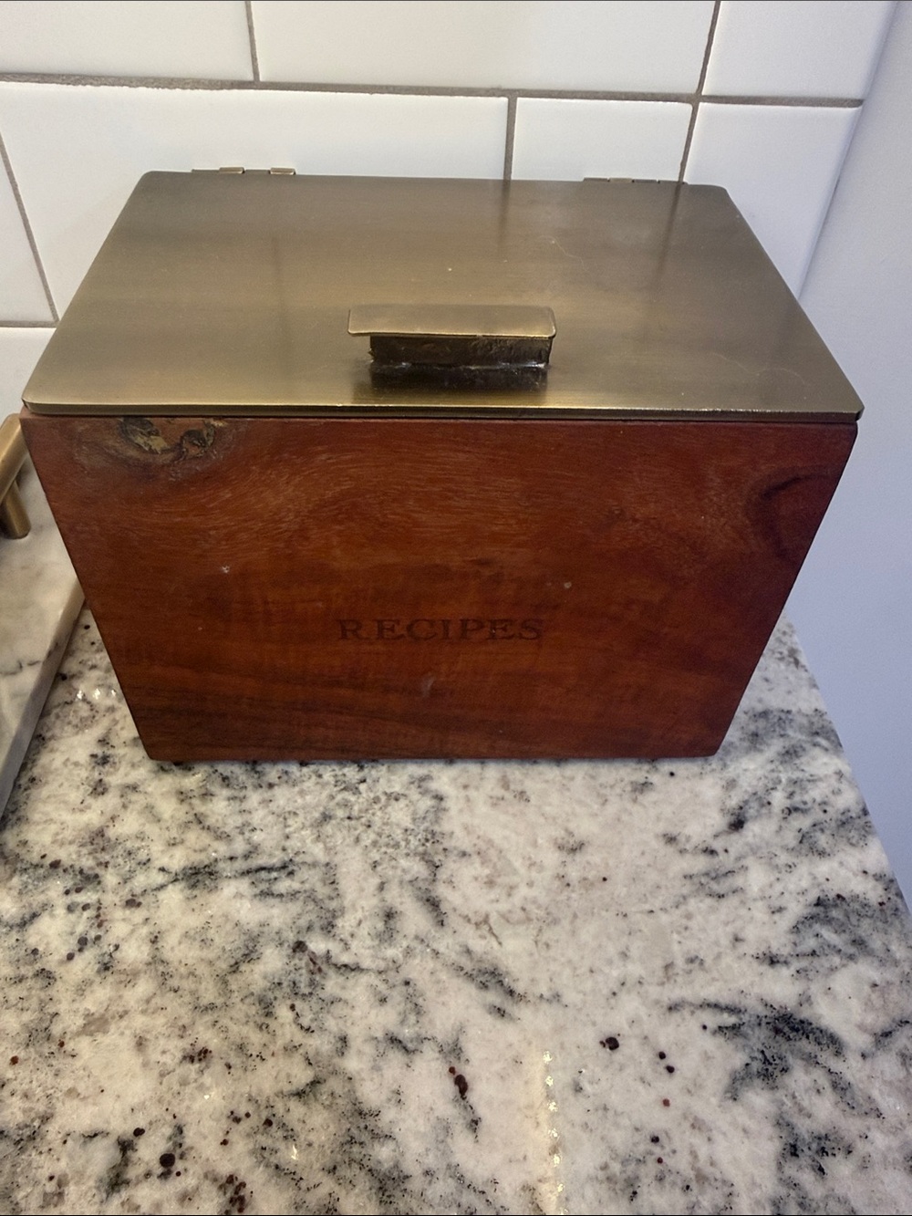 Wood Recipe Box